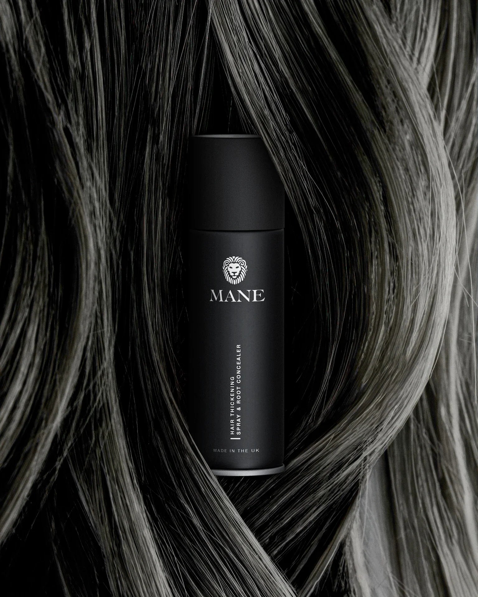 Mane Haarverdichtung Set – Shampoo, Conditioner & Thickener Spray Für Volleres Haar (Schwarz)